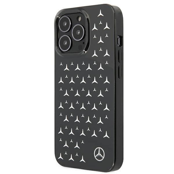 Mercedes Skal iPhone 13 Pro Silver Stars Pattern - Musta Black