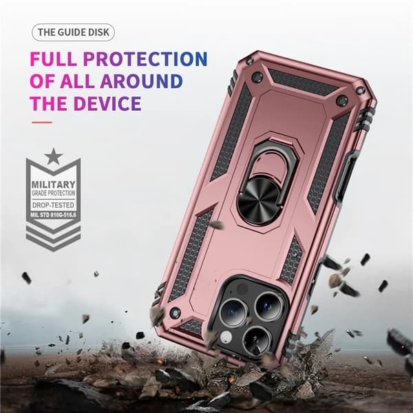 Mobilskal till iPhone 16 Pro Max Anti-drop med Kickstand - Roséguld Roséguld