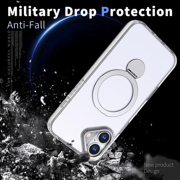 Mobilskal till iPhone 16 MagSafe Rotating Kickstand Transparent