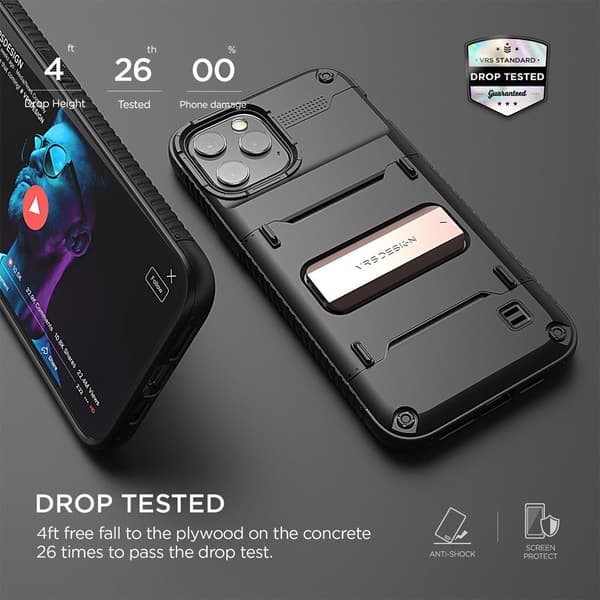 VRS DESIGN Damda QuickStand iPhone 12 Pro Max Cover - Sort Bronze Black