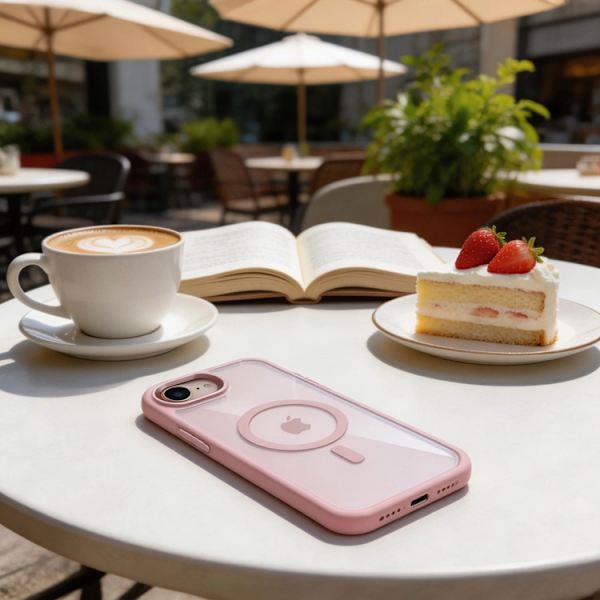 Tech-Protect Mobilskal För iPhone 16e/17e Magsafe Magmat - Rosa/Clear Rosa