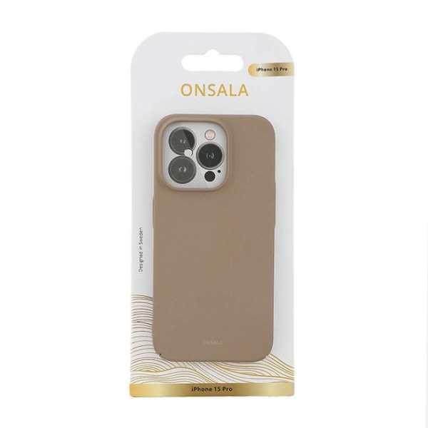 Onsala iPhone 15 Pro Max Mobilskal Slim UltraBurst - Sand Beige Beige