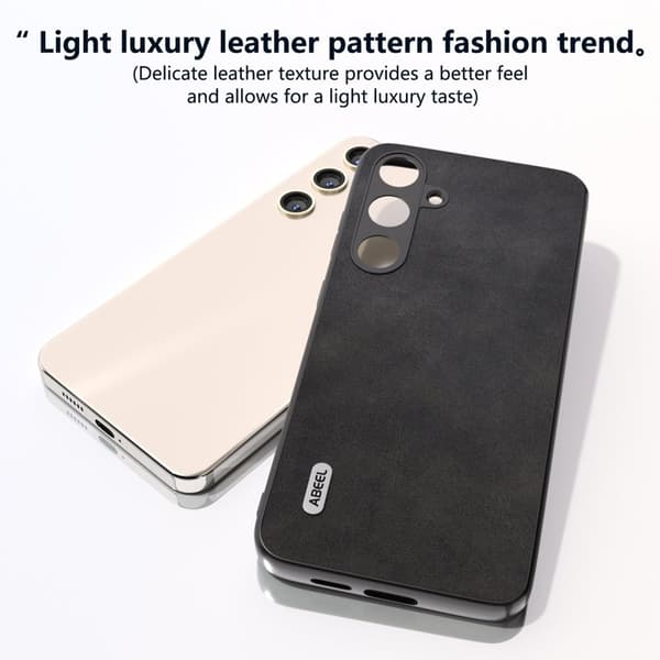 ABEEL Mobilskal till Samsung Galaxy S24 Shockproof Läder TPU+PC Svart