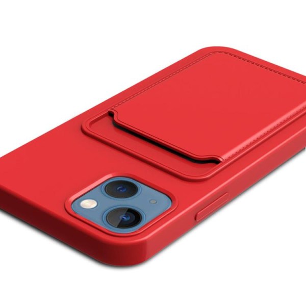 iPhone 14 Pro Max Mobil Cover Kortholder Silikone TPU - Sort