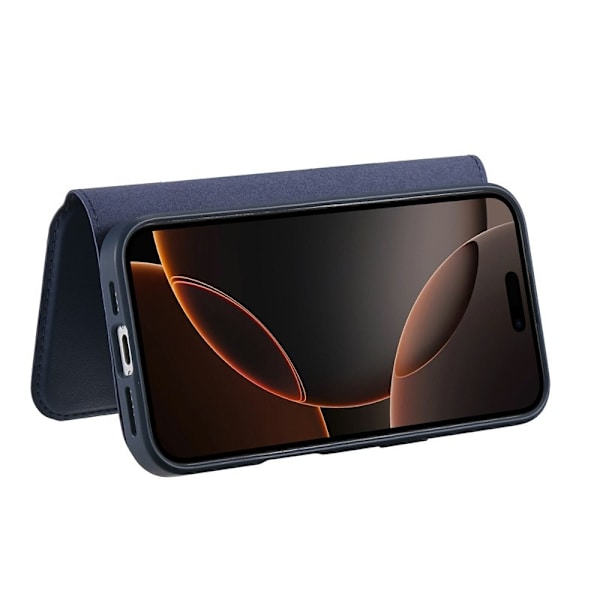 CASENEO iPhone 17 Plånboksfodral RFID Blocking Konstläder - Blå