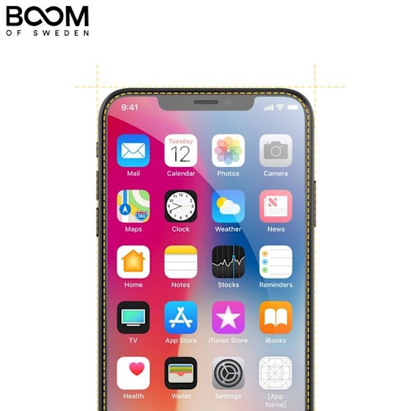 BOOM Curved Härdat Glas Skärmskydd iPhone XS Max Transparent