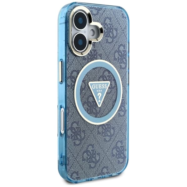 Guess iPhone 16 Magsafe Glitter Telefontaske - Blå Blå