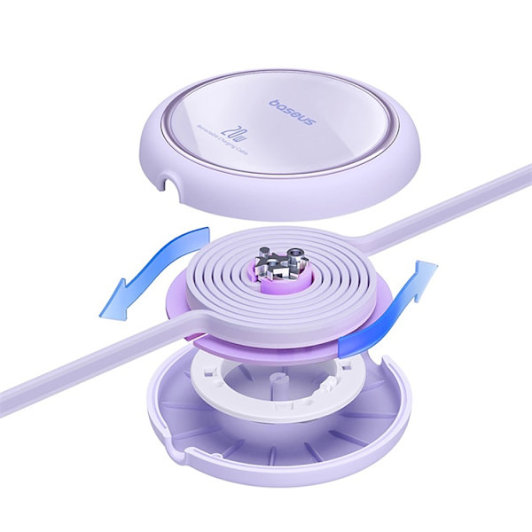 Baseus USB-C Till Lightning 20W 1m Kabel Free2Pull Lila