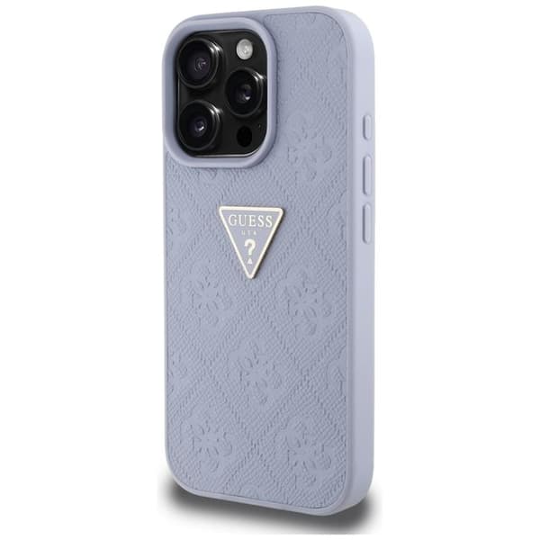 Guess Mobilskal till iPhone 16 Pro Max Hot Stamp 4G Triangle Logo - Lila Lila