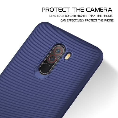 Twill Texture Mobilskal till Xiaomi Pocophone F1 - Blå Blå
