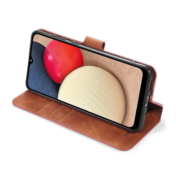 DG.MING Retro Plånboksfodral Samsung Galaxy A02s - Brun Brun