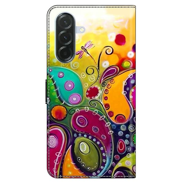 Samsung Galaxy A57 Plånboksfodral Konstläder - Färgglad Blomma