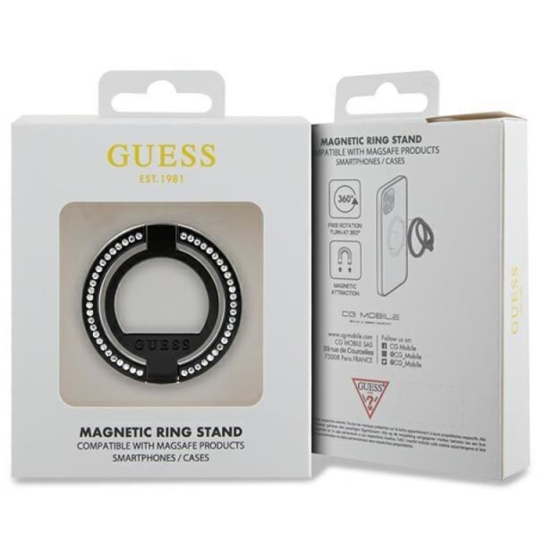 Guess Ringhållare Magsafe Rhinestone - Svart