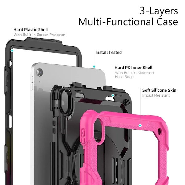 iPad 10.9" (2022)/iPad 11" (2025) Mobilskal Drop-Proof - Rosa Rosa