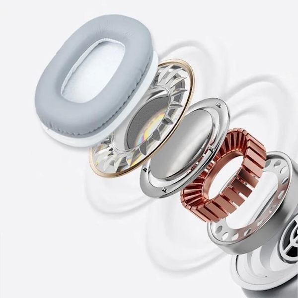 ERAZER Over-Ear Hörlurar NAC Bluetooth EM-Z03MAX - Silver Svart