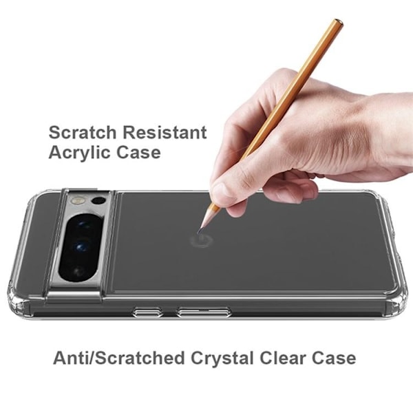 Mobilskal till Google Pixel 8 Acrylic Soft TPU - Clear Transparent