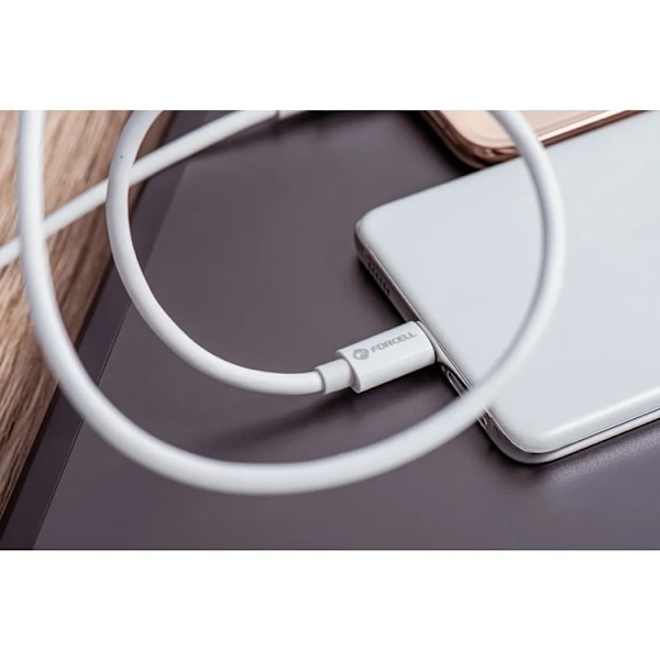 Forcell USB-C till USB-C kabel 3m 100W - Vit