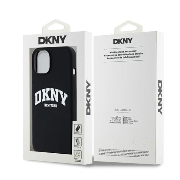 DKNY iPhone 11/XR Mobilskal MagSafe Silikon Vit Logo Svart