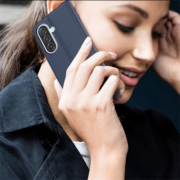 Mobilskal till Samsung Galaxy S26 PU Läder med Kortfack - Blå