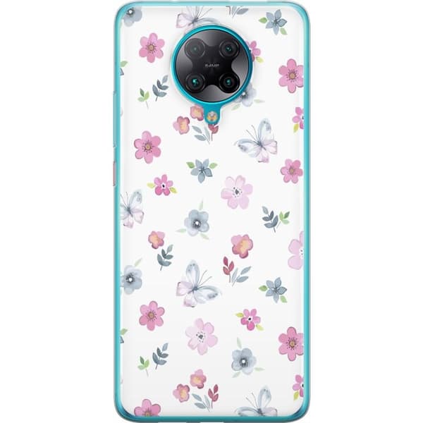 Mobilcover til Xiaomi Poco F2 Pro med Blomster og sommerfugle