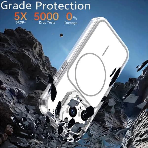 Mobilskal till iPhone 16 Pro Max MagSafe Lens Kickstand med Handrem - Vit Vit