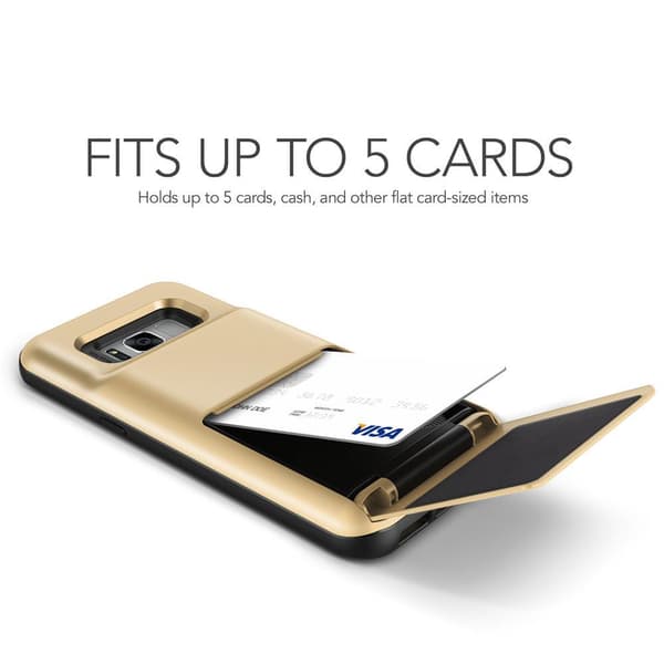 Verus Damda Folder Card Slot Skin til Samsung Galaxy S8 - Guld Guld