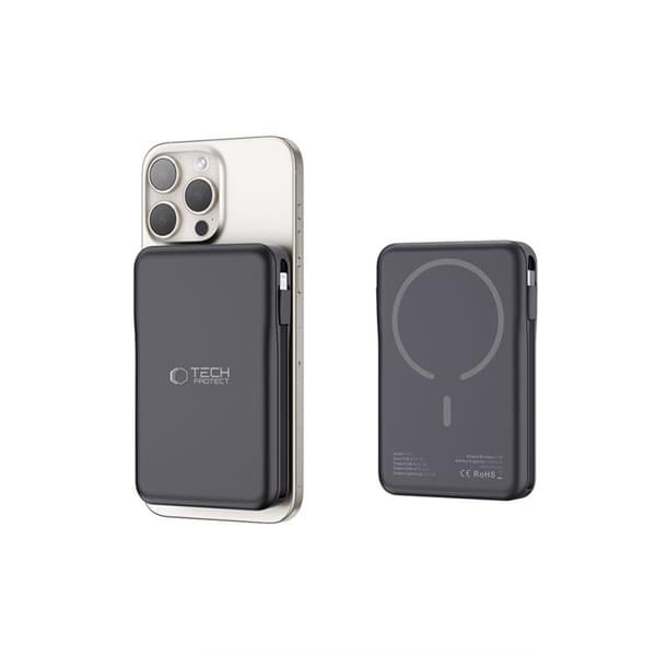 Tech-Protect Magsafe Powerbank 10000mAh PB31 LifeMag - Sort Svart