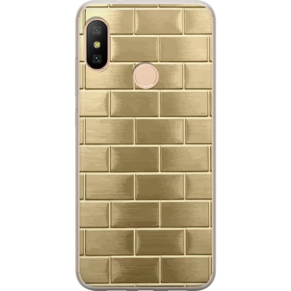 Mobilskal till Xiaomi Redmi 6 Pro med Gyllene Murstenar