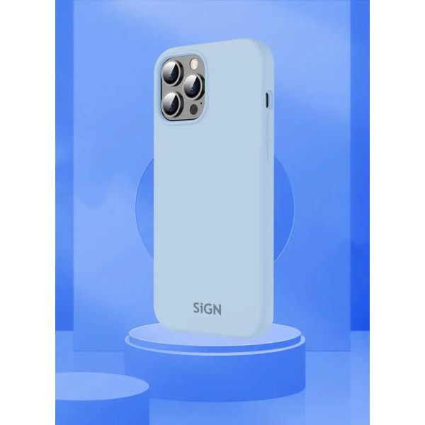 SiGN iPhone 14 Pro Max Skal Liquid Silicone - Safir blå