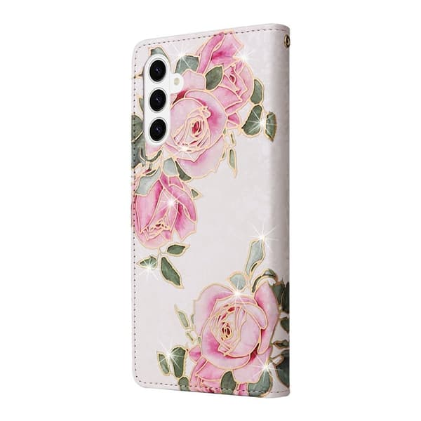 Mobilskal till Samsung Galaxy S26/S26 Pro RFID-Skydd KonstLäder - Blomma