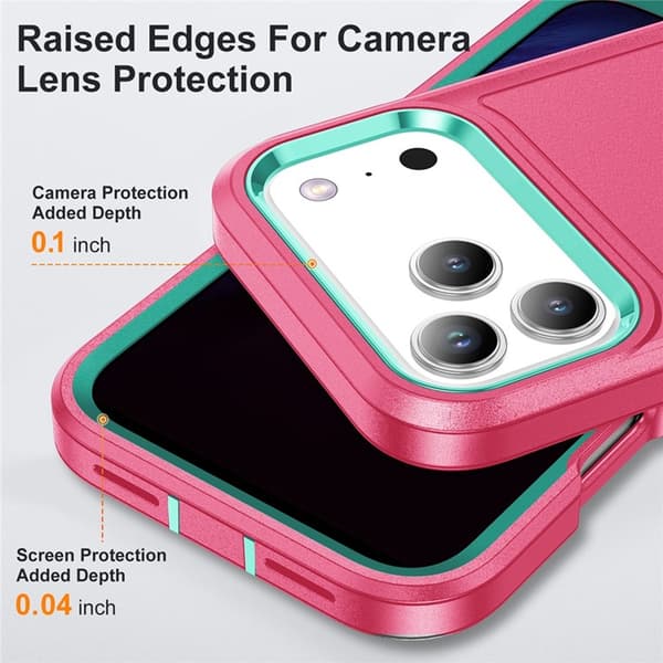 Mobilskal till iPhone 17 Pro Kickstand Silikon - Rosa/Ljusgrön Rosa
