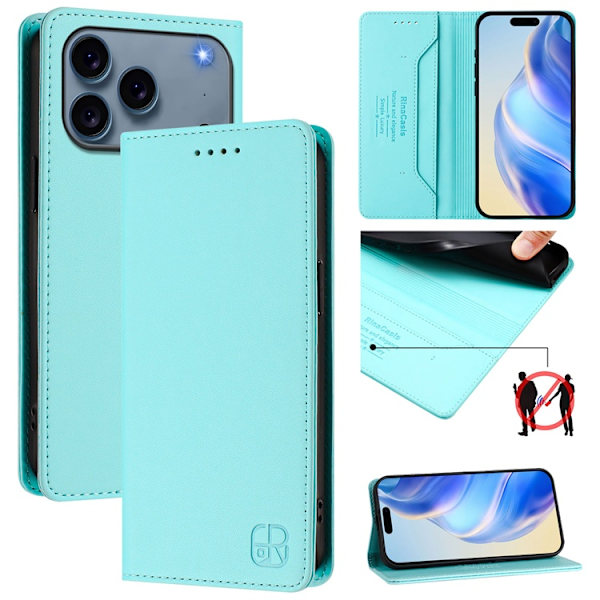 RINACASIS iPhone 17 Pro Plånboksfodral RC01 RFID - Mintgrön Grön