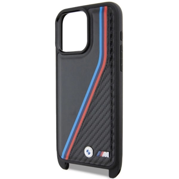 BMW iPhone 15 Pro Max Halskædeetui M Edition Carbon Tricolor