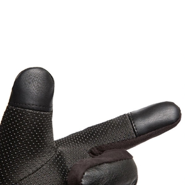 Insulated Mobil Touchvantar/Handskar i PU-läder För Herr (M/L) - Svart Svart