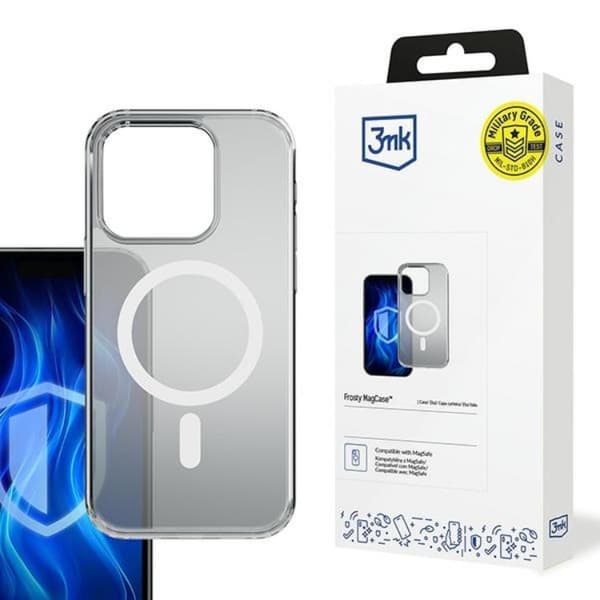 3MK Mobilskal till iPhone 16 Pro Max MagSafe Frosty - Vit Vit
