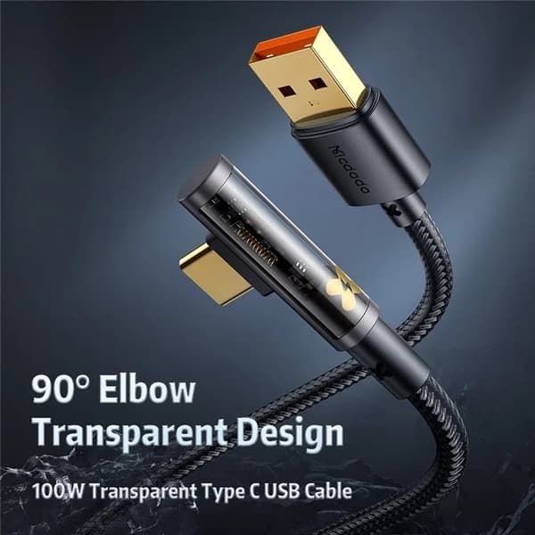 MCDODO USB-A - USB-C 6A Kabel 1.2M CA-3380 MDD - Svart Svart
