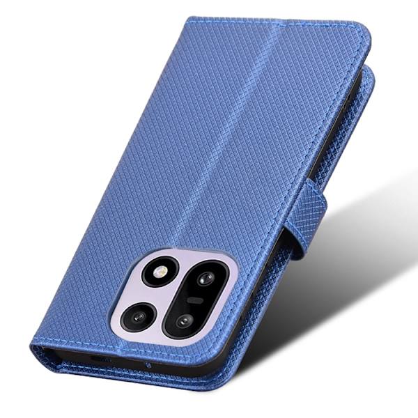 OnePlus 15 Plånboksfodral Strap Diamond Texture Konstläder Blå