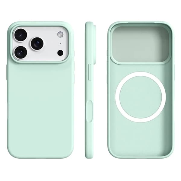 Mobilskal till iPhone 17 Pro MagSafe Ultra Thin Silicone - Ljus Grön Grön