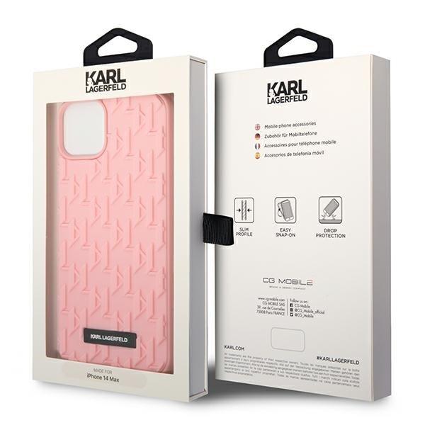 Karl Lagerfeld iPhone 14 Plus Skal 3D Monogram - Rosa