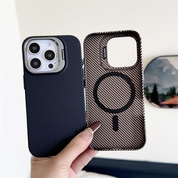 Mobilskal till iPhone 16 Pro Max MagSafe Carbon Fiber - Brun Brun