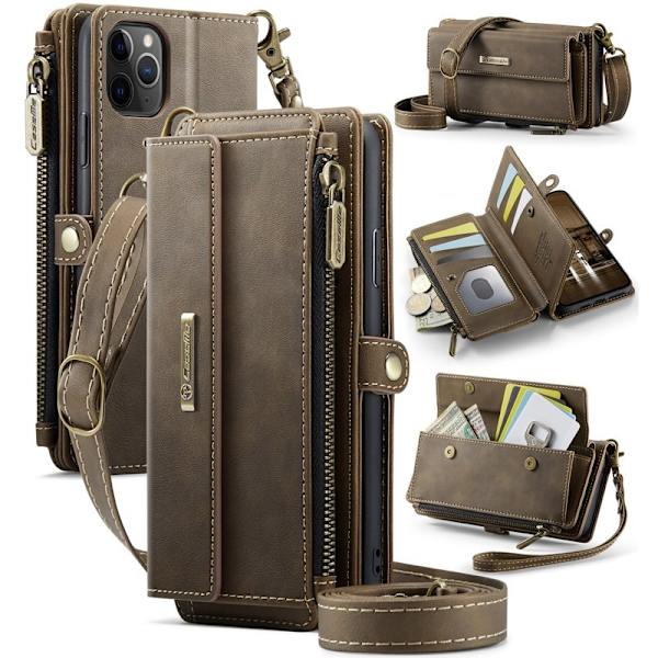 CASEME iPhone 11 Pro Plånboksfodral RFID-Skydd Konstläder Brun