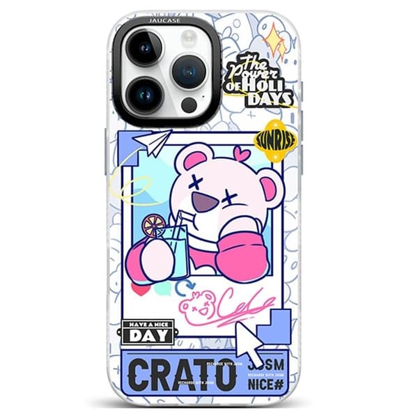 JAUCASE Mobilskal till iPhone 16 Pro Max MagSafe - Summer Bear Blå