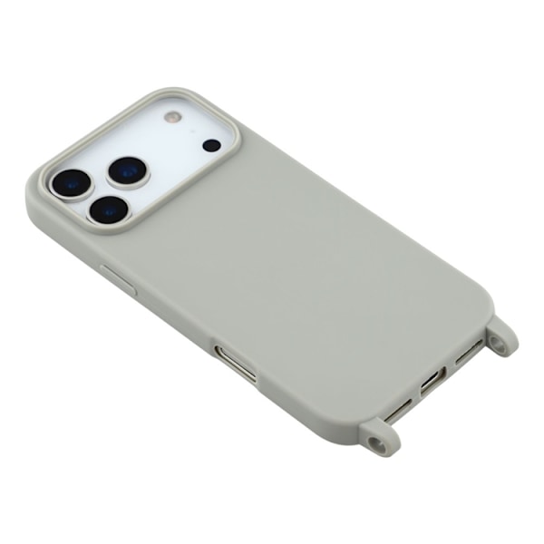 Mobilskal till iPhone 17 Pro Max TPU med Hål för Rem - Grå Grå