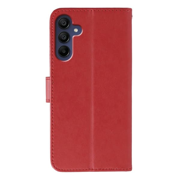Samsung Galaxy S26 Plus Plånboksfodral Konstläder Flip med Rem - Röd