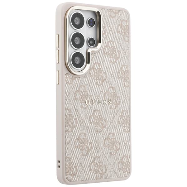 Guess Mobilskal För Galaxy S26 Ultra MagSafe 4G Embossed Ring - Rosa Rosa