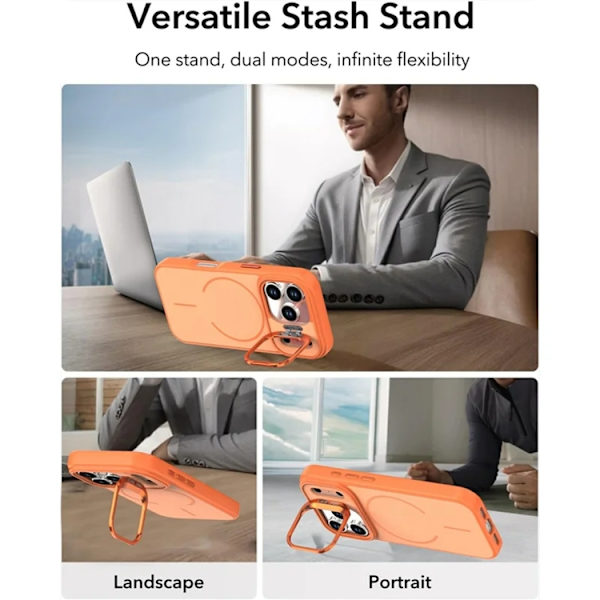 Mobilskal till iPhone 17 Pro Max MagSafe Skin-Touch Kickstand - Blå Blå