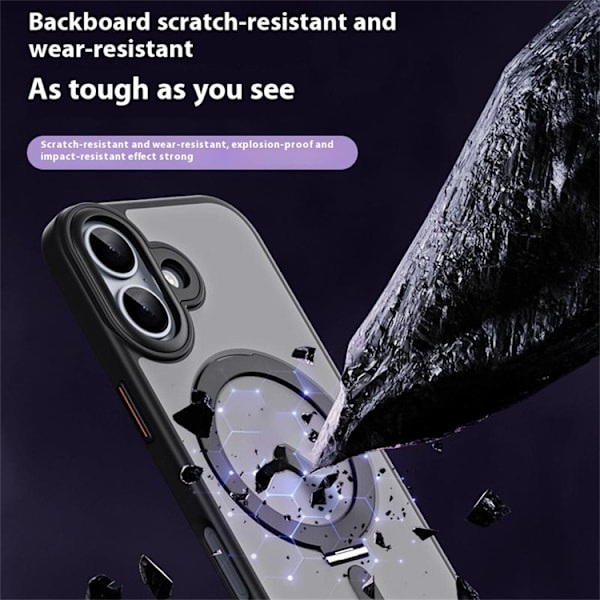 Mobilskal till iPhone 17 MagSafe Kickstand TPU + Acrylic Silver