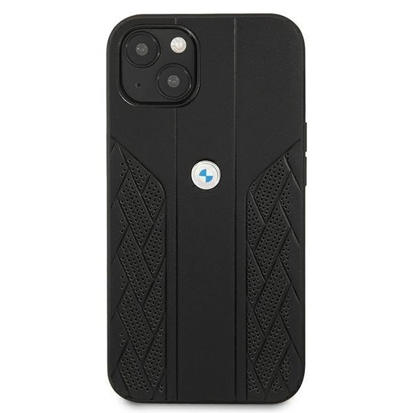 BMW Leather Curve Perforate Case iPhone 13 Mini - Sort Black