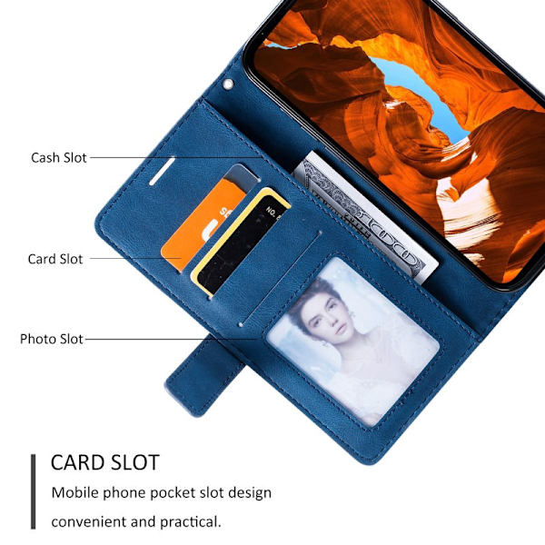 Plånboksfodral för Samsung Galaxy S26 Plus Konstläder - Blå