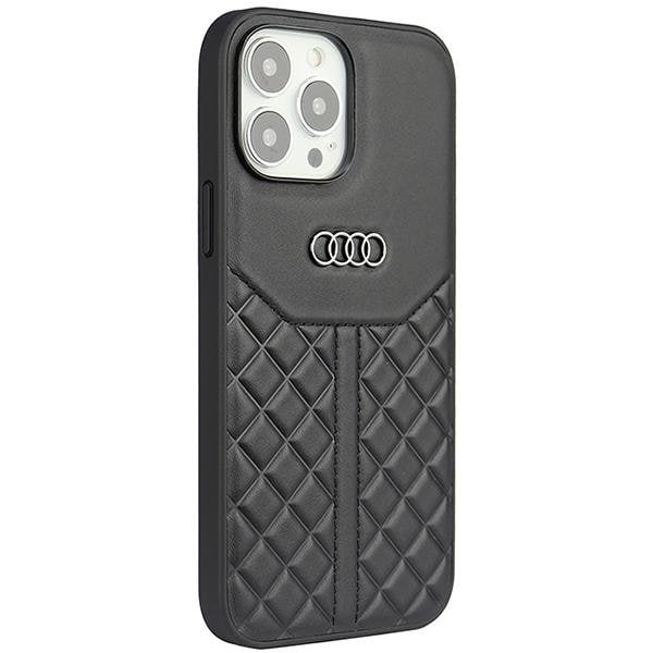 Audi iPhone 13 Pro Max Mobilskal Äkta Läder - Svart Svart